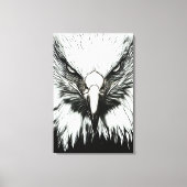 Toile Aigle noir et blanc tendance (Recto)