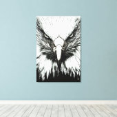 Toile Aigle noir et blanc tendance (Insitu (Plancher de Bois))