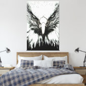 Toile Aigle noir et blanc tendance (Insitu(Chambre))