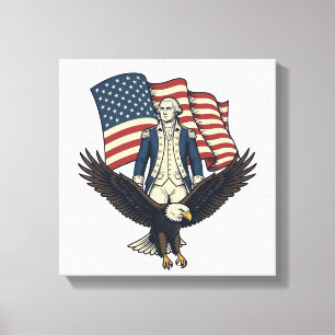 Toile Aigle Patriotique et Général Colonial Vintage Vect