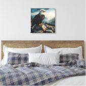 Toile Aigle perché sur le terrain rocheux (Insitu(Chambre))