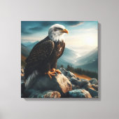 Toile Aigle perché sur le terrain rocheux (Recto)