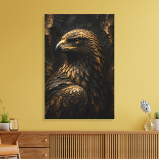 Toile Aigle Royal Sculptural Art 3D de Luxe