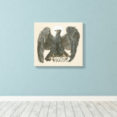 Toile Aigle vintage Art Nouveau, Oiseaux de Prey (Insitu (Plancher de Bois))