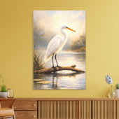 Toile Aigrette de Stillwater | Faune côtière | Étirée (Insitu(Salon))