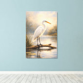 Toile Aigrette de Stillwater | Faune côtière | Étirée (Insitu (Plancher de Bois))