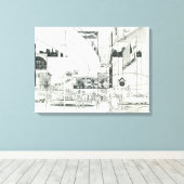 Toile Aiguille spatiale - Concept aérien Dessin 2 (Insitu (Plancher de Bois))