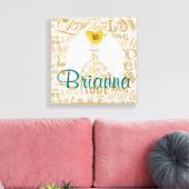 Toile Ailes anges personnalisées (Insitu(Salon))