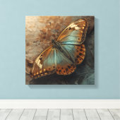 Toile Ailes du changement | Papillon iridescent déployé (Insitu (Plancher de Bois))