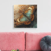 Toile Ailes du changement | Papillon iridescent déployé (Insitu(Salon))