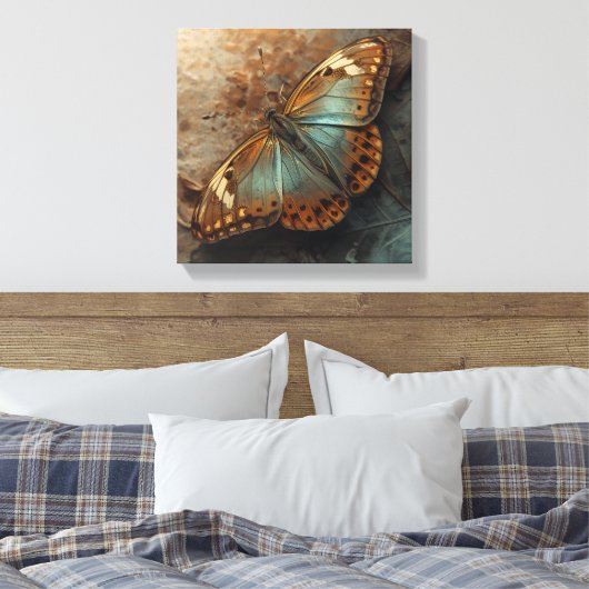 Toile Ailes du changement | Papillon iridescent déployé (Insitu(Chambre))