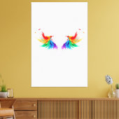 Toile Ailes fluffy arc-en-ciel (Insitu(Salon))