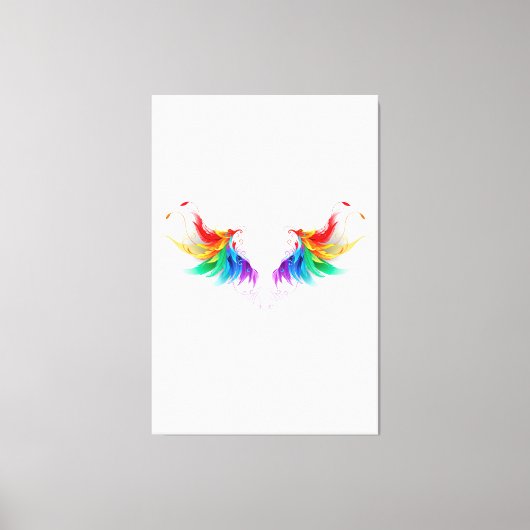 Toile Ailes fluffy arc-en-ciel (Recto)