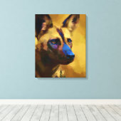 Toile Aimer l'art du chien sauvage africain (Insitu (Plancher de Bois))