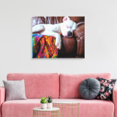 Toile Aimer Pitbull Chien Dormir sur le canapé (Insitu(Salon))