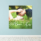 Toile Aimez ça | Décontracté écran photo de script moder (Insitu (Plancher de Bois))