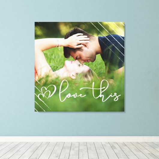 Toile Aimez ça | Décontracté écran photo de script moder (Insitu (Plancher de Bois))