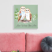 Toile Aimez Qui Vous Êtes Chouette Rustique Aquarelle (Insitu(Salon))