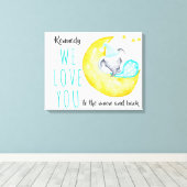 Toile Aimez-vous à la Lune et à l'arrière - Eléphant sur (Insitu (Plancher de Bois))