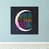 Toile Aimez-vous à la Lune et retour (Insitu (Plancher de Bois))