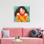 Toile Aimez-vous | Fille se serrant la ceinture (Insitu(Salon))