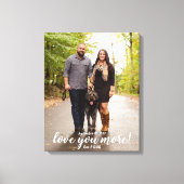 Toile Aimez-vous plus photo fiançailles (Recto)