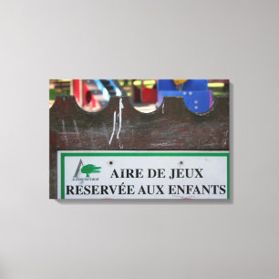 Toile Aire de jeux pour enfants 1 Réserve aux Enfants C