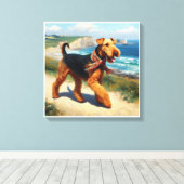 Toile airedale terrier (Insitu (Plancher de Bois))