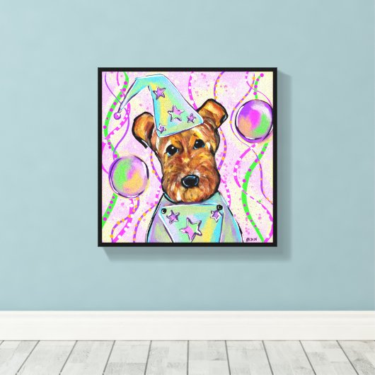 TOILE AIREDALE TERRIER (Insitu (Plancher de Bois))