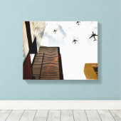 Toile Airplanes flying (Insitu (Plancher de Bois))