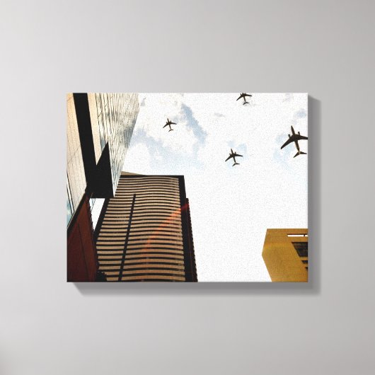 Toile Airplanes flying (Recto)