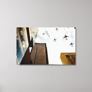 Toile Airplanes flying