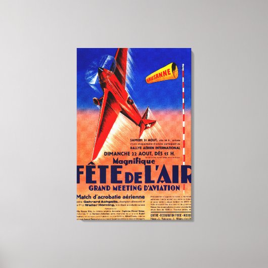 Toile Airshow avec Haryse Hilsz Poste Promotionnelle (Recto)