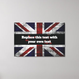 Toile Ajouter du texte sur le drapeau anglais Jeu d'orei