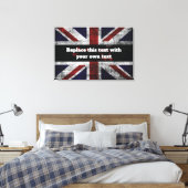 Toile Ajouter du texte sur le drapeau anglais Jeu d'orei (Insitu(Chambre))