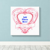Toile Ajouter un message spécial Photo Red Hearts (Insitu (Plancher de Bois))