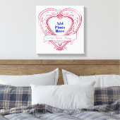 Toile Ajouter un message spécial Photo Red Hearts (Insitu(Chambre))