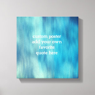 Toile ajouter une citation peinte turquoise élégant mode