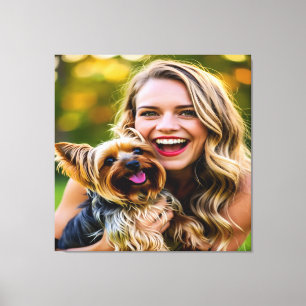 Toile Ajouter une photo de Yorkshire Terrier Personnalis