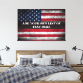 Toile Ajouter votre texte sur le drapeau américain (Insitu(Chambre))
