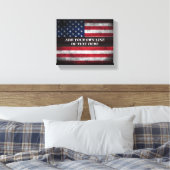 Toile Ajouter votre texte sur le drapeau américain (Insitu(Chambre))