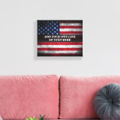 Toile Ajouter votre texte sur le drapeau américain (Insitu(Salon))