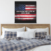 Toile Ajouter votre texte sur le drapeau américain (Insitu(Chambre))