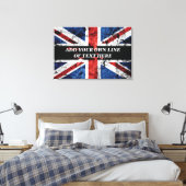 Toile Ajouter votre texte sur le drapeau anglais Jeu d'o (Insitu(Chambre))