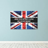 Toile Ajouter votre texte sur le drapeau anglais Jeu d'o (Insitu (Plancher de Bois))