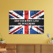 Toile Ajouter votre texte sur le drapeau anglais Jeu d'o (Insitu(Salon))