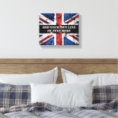 Toile Ajouter votre texte sur le drapeau anglais Jeu d'o (Insitu(Chambre))