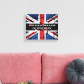 Toile Ajouter votre texte sur le drapeau anglais Jeu d'o (Insitu(Salon))