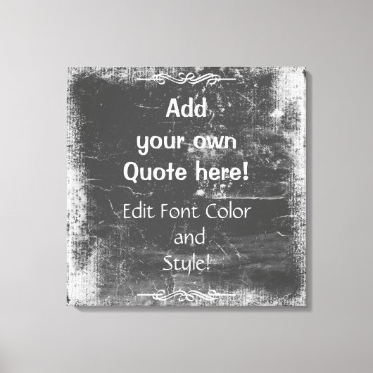 Toile Ajoutez Votre Propre Devis ! Cadre blanc (Recto)