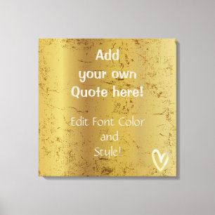 Toile Ajoutez Votre Propre Devis ! Coeur d'or